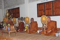 Buddhist monk is preaching to people. Royalty Free Stock Photo